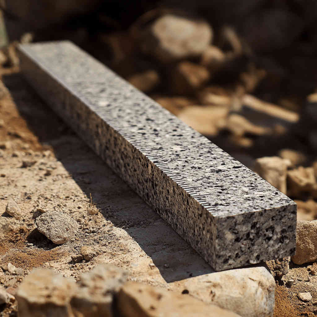 Granite straight ruler used in construction layout